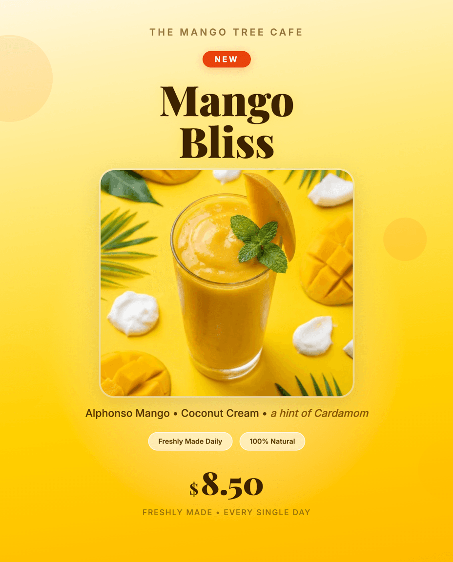 Mango Bliss poster generated by a code model